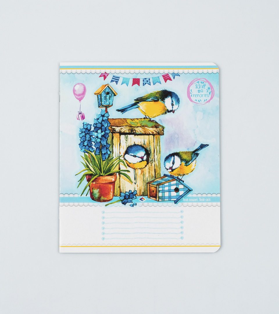 Зошити шкільні “Акварельні пташки” фото 4