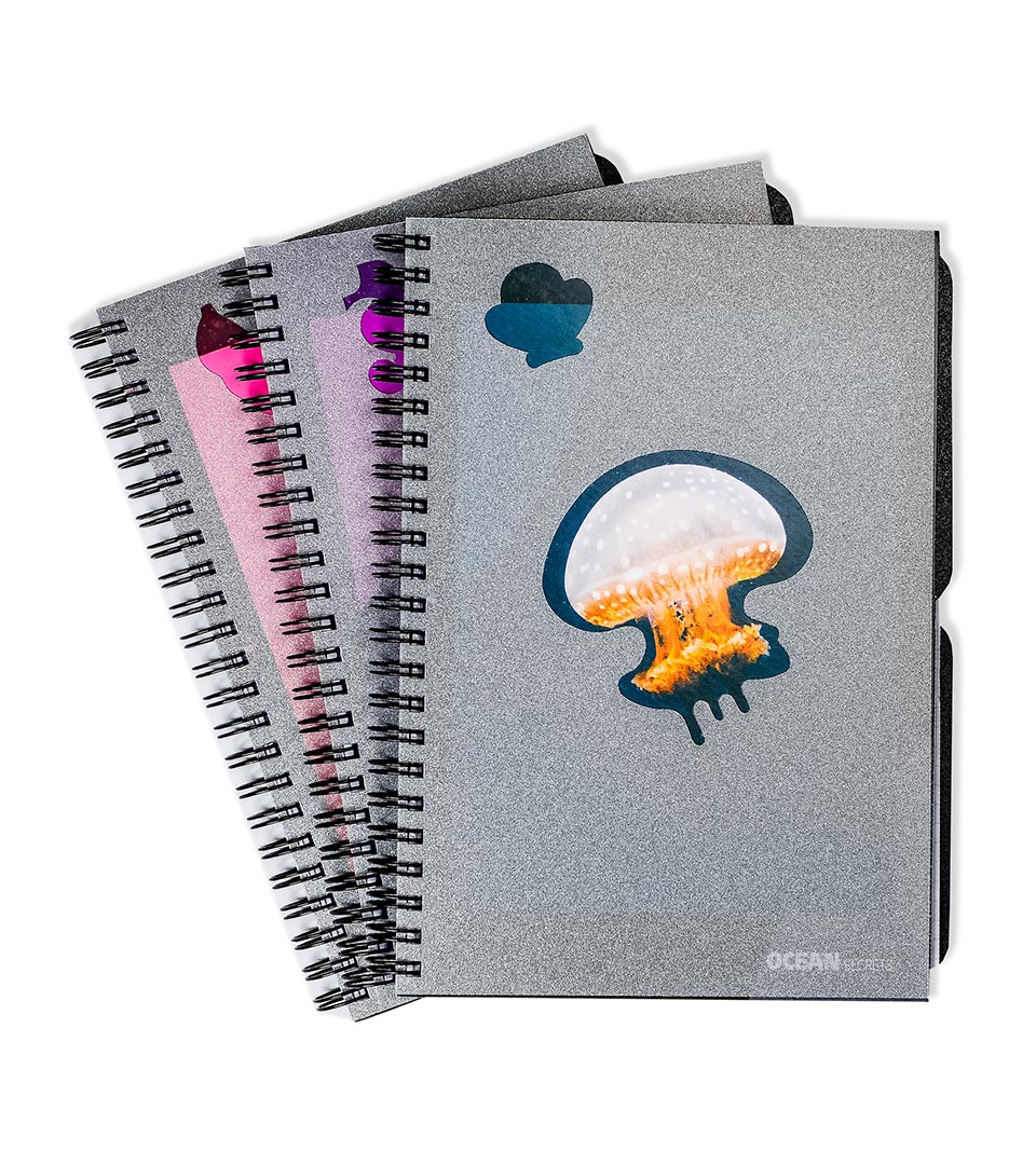 Блокнот А5 з пластиковою обкладинкою “Медузи” фото 1