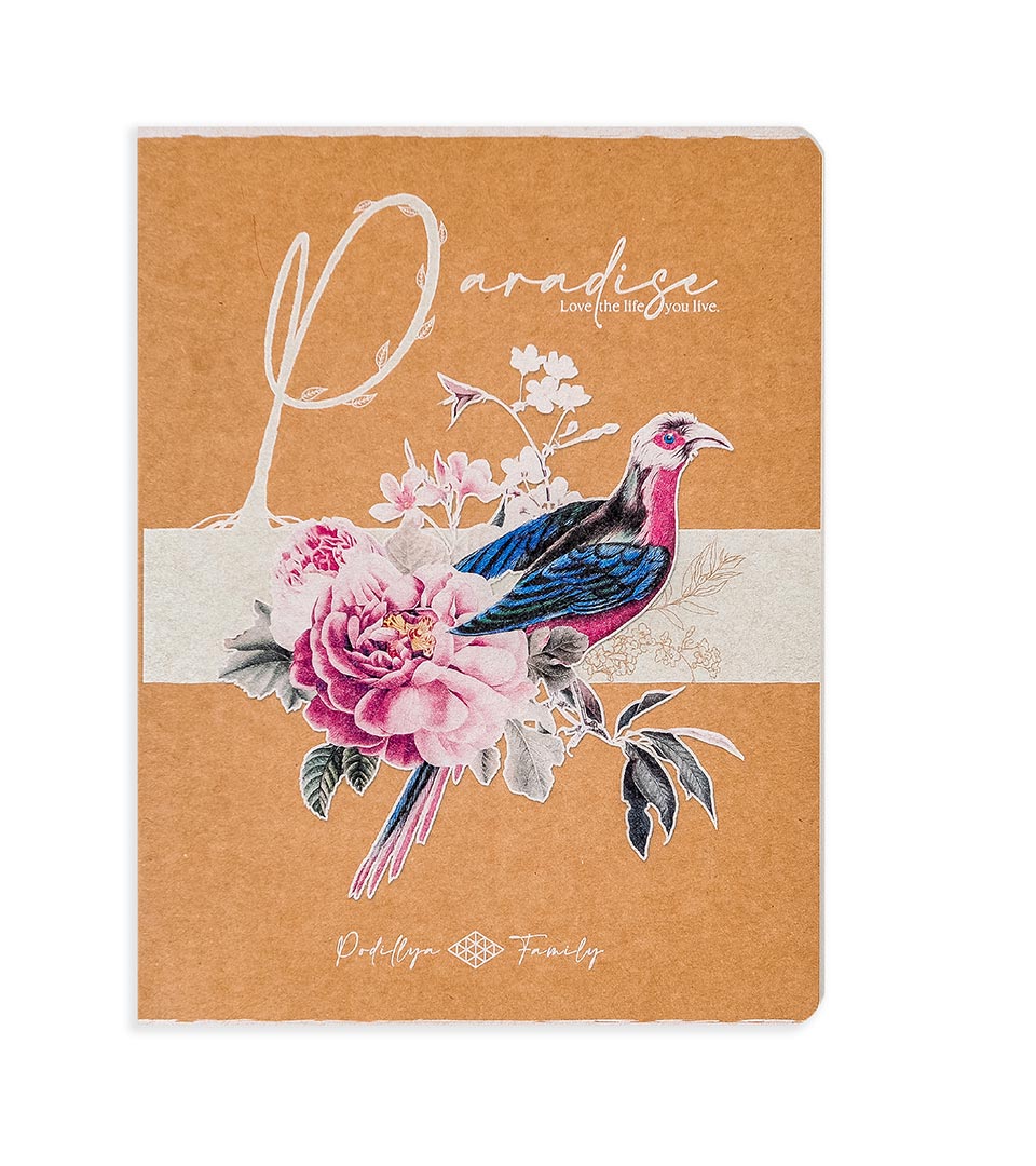 Блокнот А5 крафт м’яка обкладинка “Райські птахи” фото 4