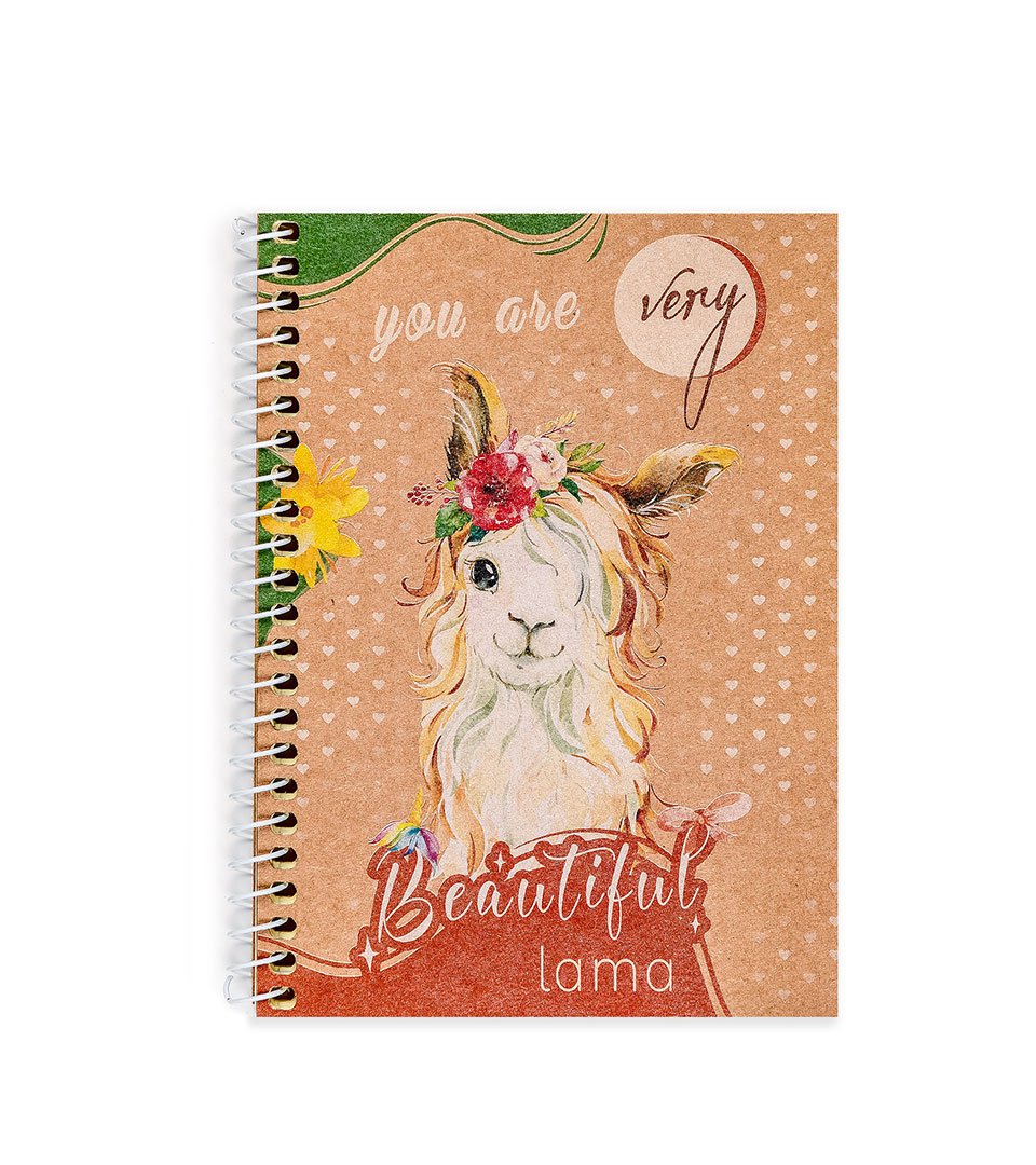 Блокнот А6 крафт “Щасливі лами” фото 2