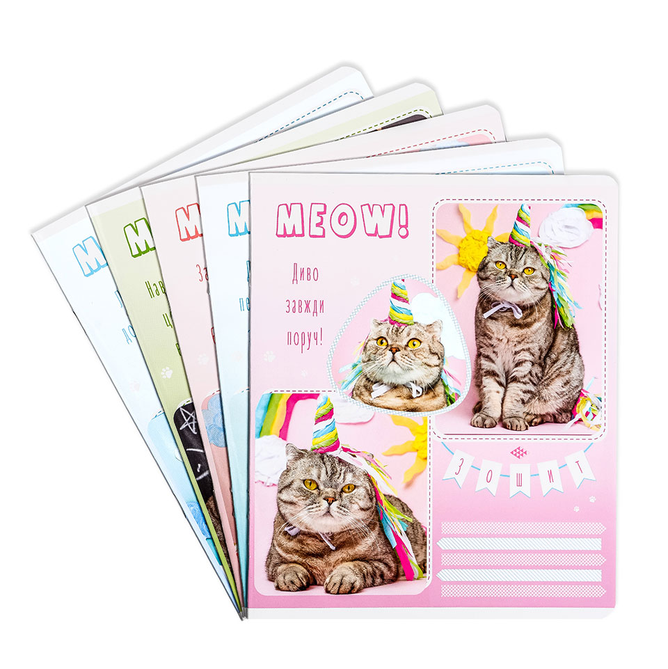 Зошити шкільні “Веселий котик” фото 1