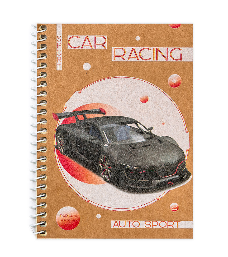 Блокнот А6 крафт “Автомобільні перегони” фото 4