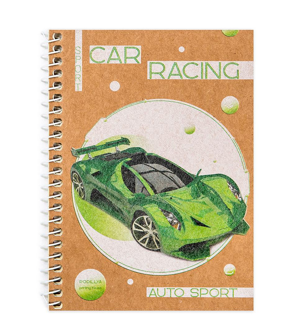 Блокнот А6 крафт “Автомобільні перегони” фото 2