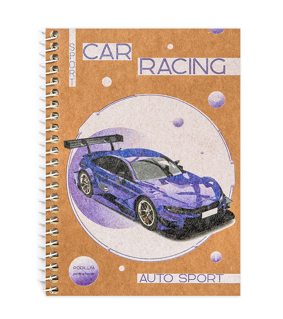 Блокнот А6 крафт “Автомобільні перегони” фото 3