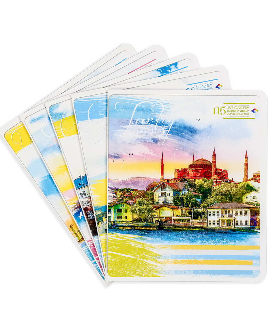 Зошити шкільні “Акварельне місто” фото 1