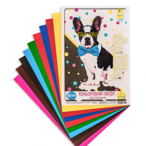 Двосторонній кольоровий папір “Щасливі собаки-2″ фото